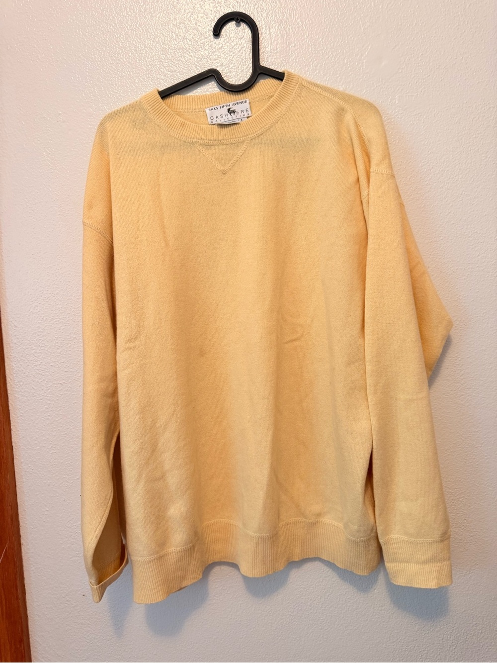 Saks Fifth Avenue Men’s Crewneck Sweater in Light Yellow